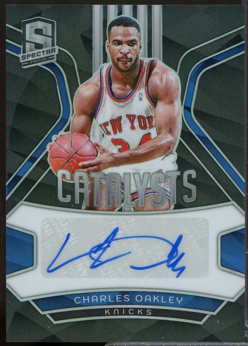 Charles Oakley Card 2023-24 Panini Spectra Catalysts Autograph /99 #15  Image 1