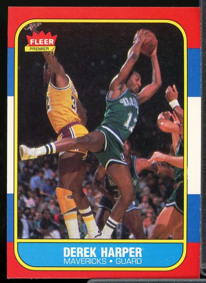 Derek Harper Rookie Card 1986-87 Fleer #44  Image 1