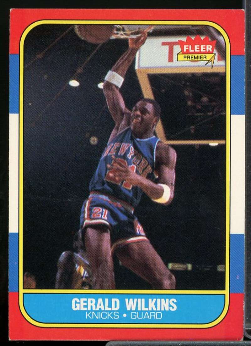 Gerald Wilkins Rookie Card 1986-87 Fleer #122  Image 1