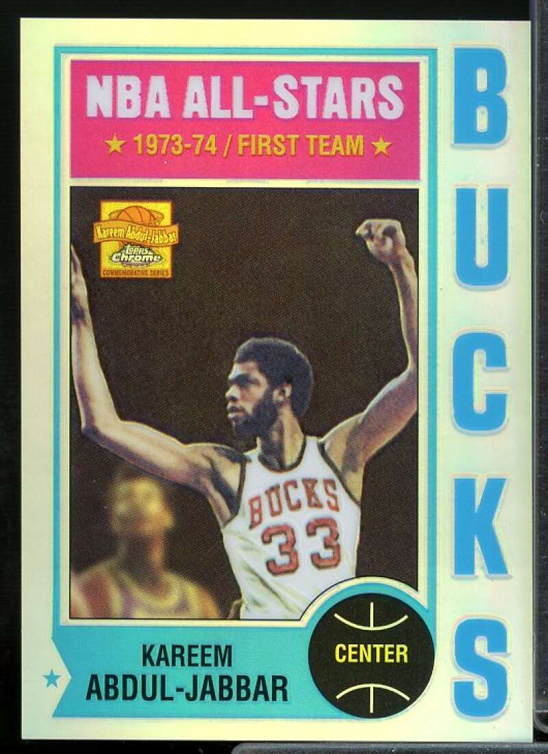 Kareem Abdul-Jabbar Card 2001 Topps Chrome  Reprints Refractors #6  Image 1