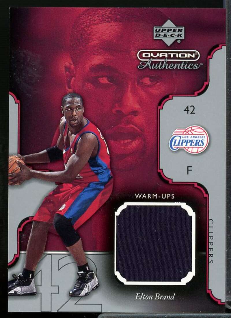 Elton Brand Card 2002-03 Upper Deck Ovation Authentics Warm-Ups #EBW  Image 1