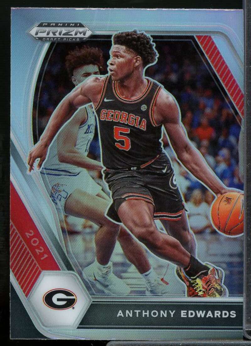 Anthony Edwards Card 2021-22 Panini Prizm Draft Picks Prizms Silver #65  Image 1