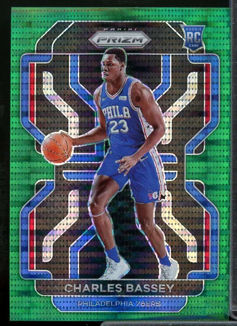 Charles Bassey Card 2021-22 Panini Prizm Prizms Green Pulsar #304  Image 1