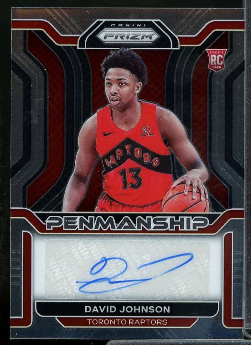 David Johnson Rookie Card 2021-22 Panini Prizm Rookie Penmanship #49  Image 1