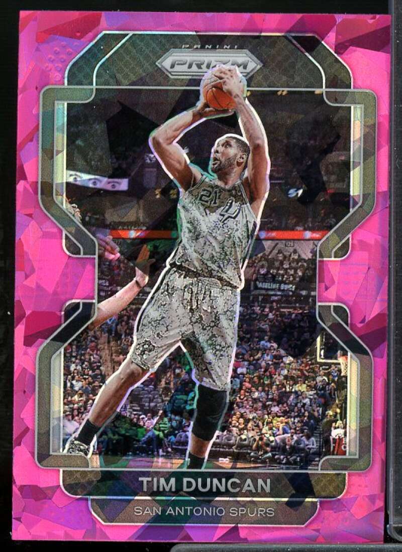 Tim Duncan Card 2021-22 Panini Prizm Prizms Pink Ice #268  Image 1