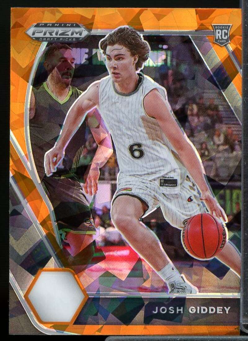 Josh Giddey Rookie Card 2021-22 Panini Prizm Draft Picks Prizms Orange Ice #17  Image 1