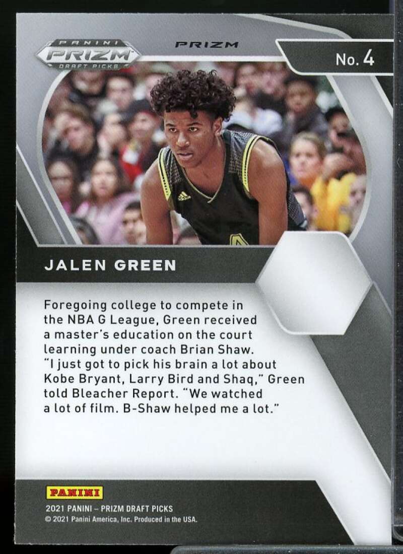 Jalen Green Rookie Card 2021-22 Panini Prizm Draft Picks Prizms Orange Ice #4  Image 2