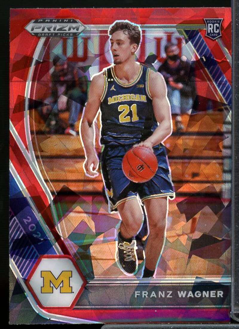 Franz Wagner Rookie Card 2021-22 Panini Prizm Draft Picks Prizms Red Ice #9  Image 1
