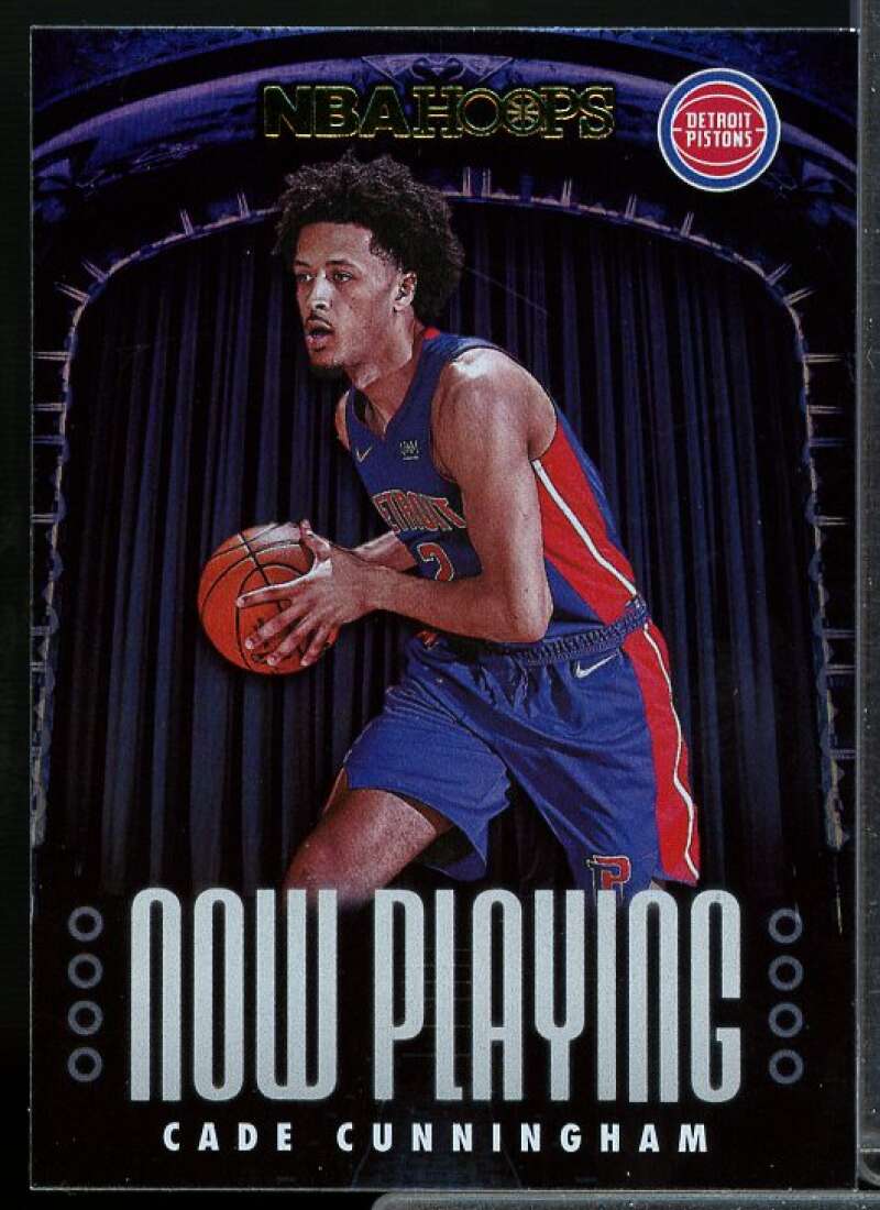 Cade Cunningham Rookie Card 2021-22 Hoops Now Playing Holo #1  Image 1