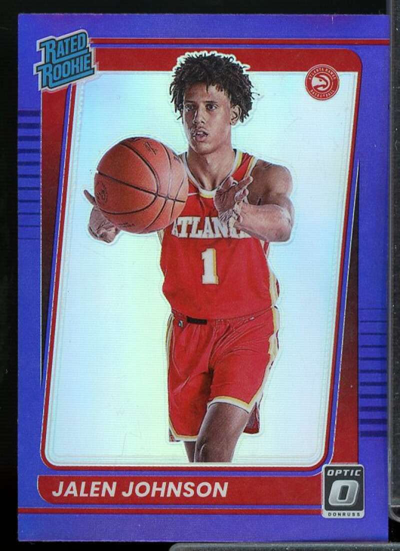Jalen Johnson Rookie Card 2021-22 Donruss Optic Purple #181  Image 1