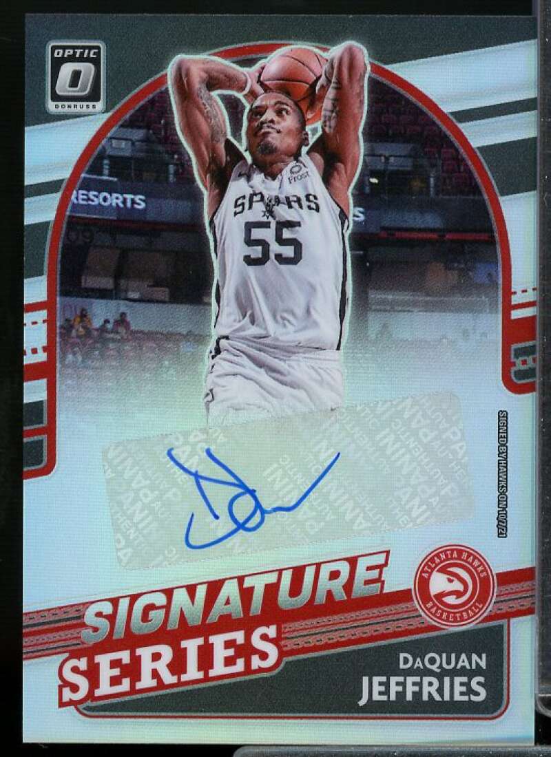 DaQuan Jeffries Rookie Card 2021-22 Donruss Optic Signature Series Holo #39  Image 1