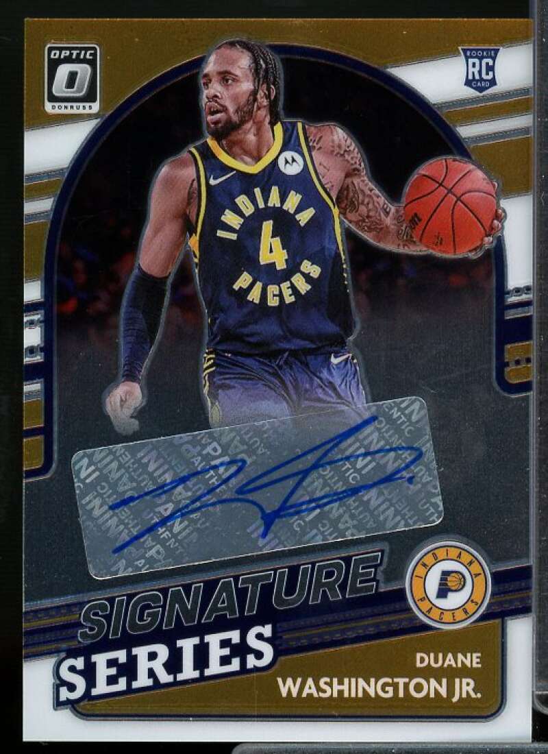 Duane Washington Jr. Rookie Card 2021-22 Donruss Optic Signature Series #11  Image 1