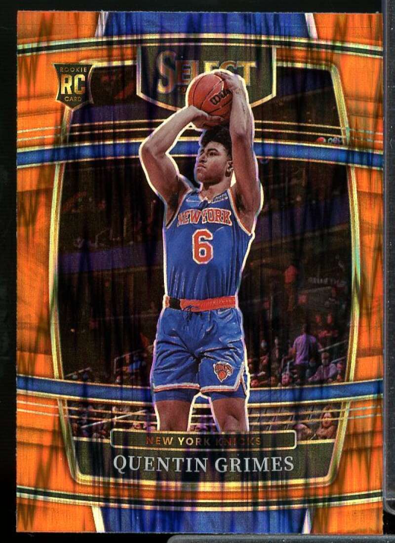 Quentin Grimes Rookie Card 2021-22 Select Prizms Orange Flash #24  Image 1