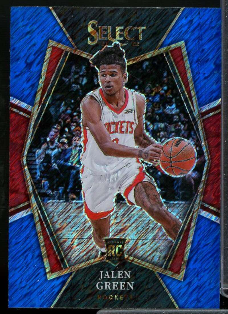 Jalen Green Rookie Card 2021-22 Select Prizms Blue Shimmer #190  Image 1