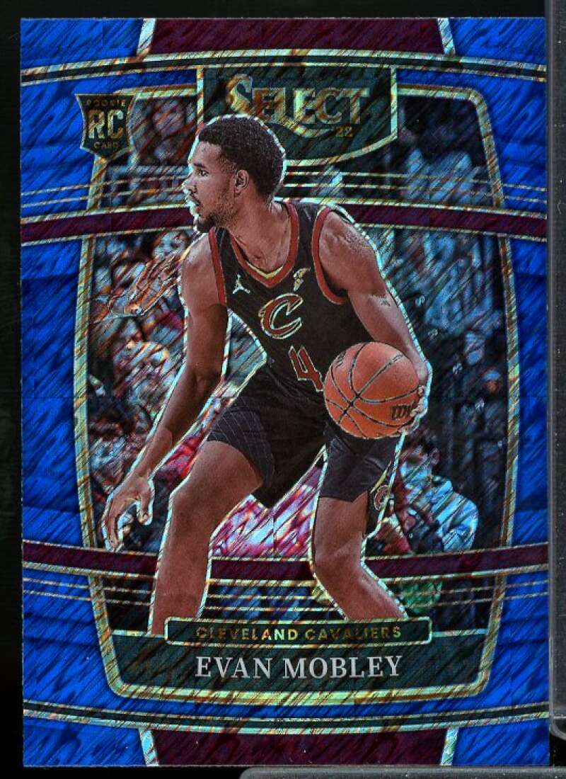 Evan Mobley Rookie Card 2021-22 Select Prizms Blue Shimmer #5  Image 1