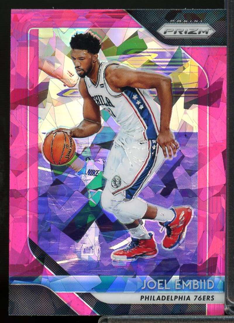 Joel Embiid Card 2018-19 Panini Prizm Prizms Pink Ice #259  Image 1