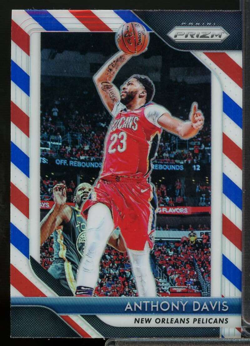 Anthony Davis Card 2018-19 Panini Prizm Prizms Red White and Blue #177  Image 1