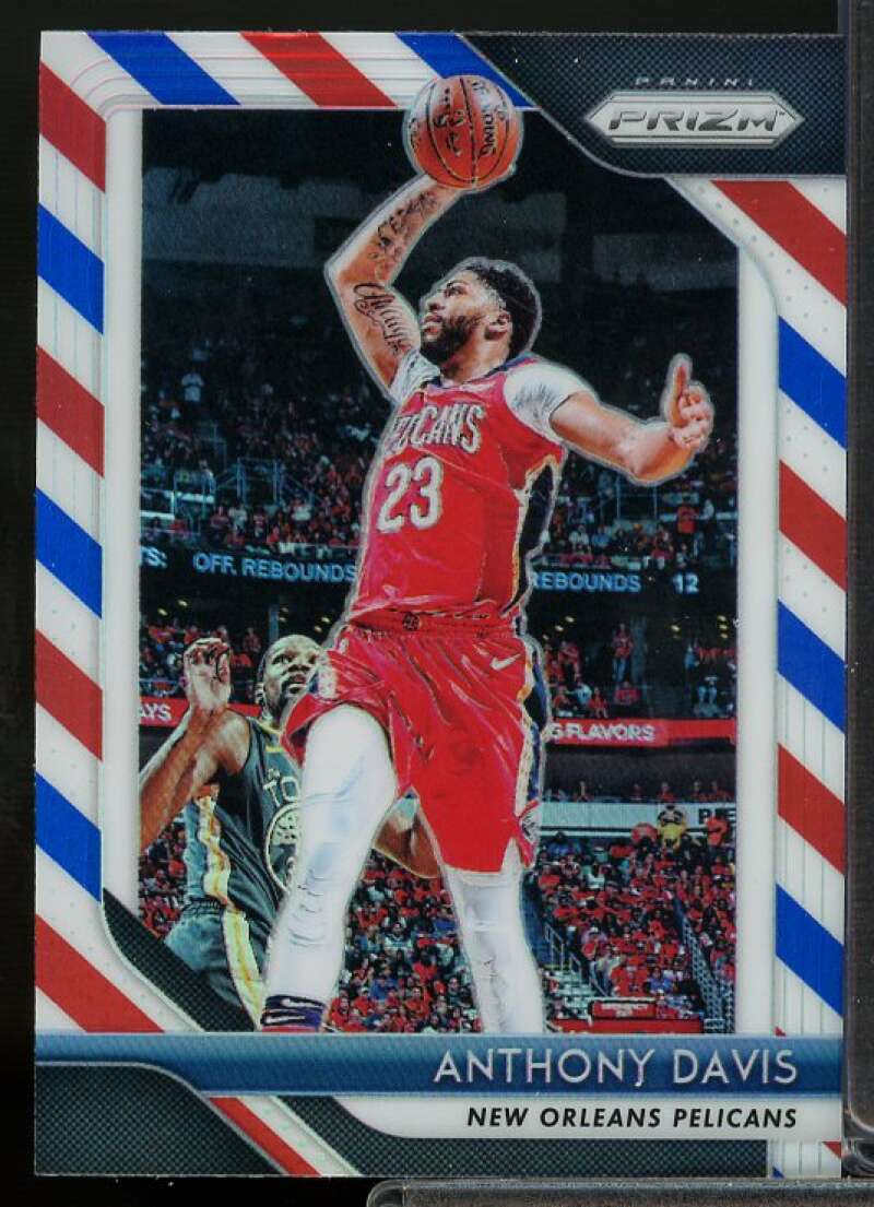 Anthony Davis Card 2018-19 Panini Prizm Prizms Red White and Blue #177  Image 1