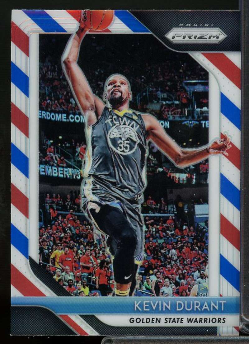 Kevin Durant Card 2018-19 Panini Prizm Prizms Red White and Blue #252  Image 1