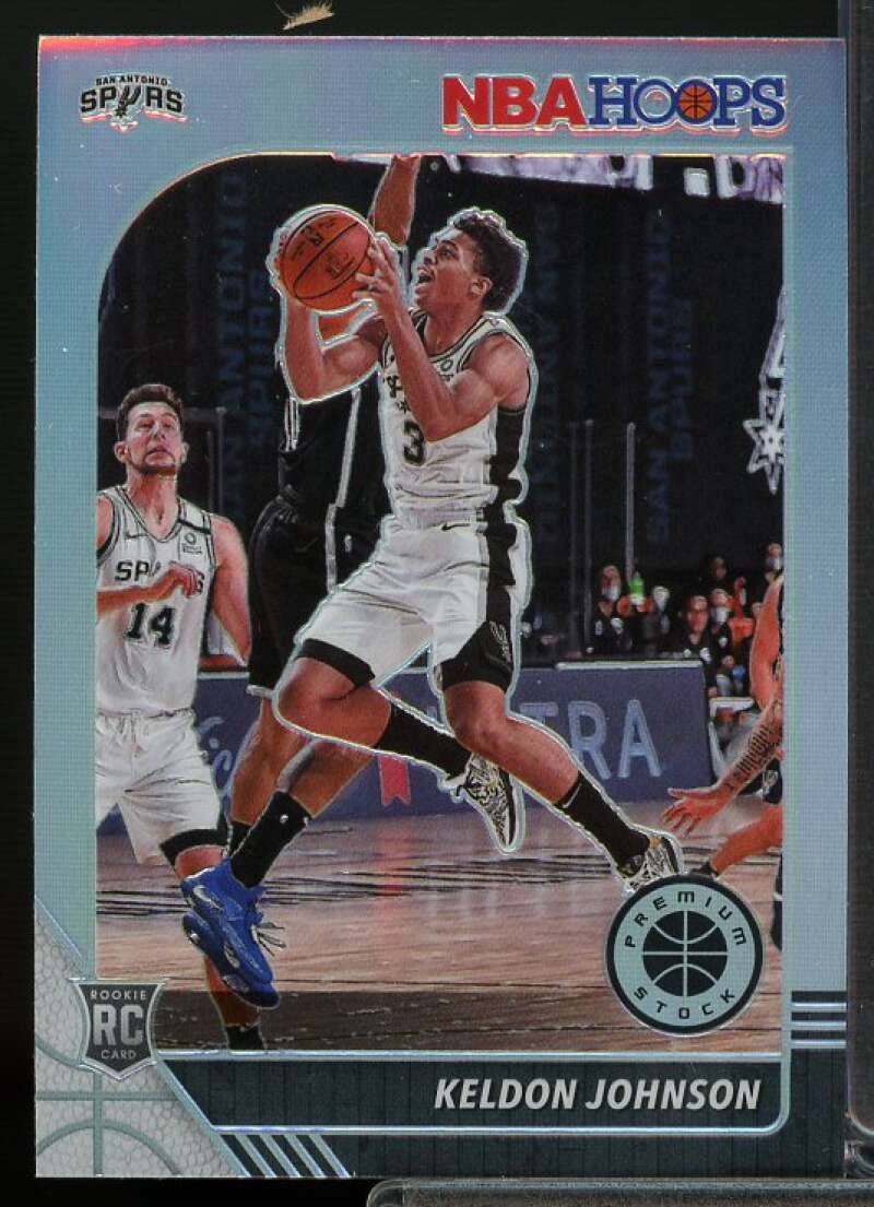 Keldon Johnson Rookie Card 2019-20 Hoops Premium Stock Prizms Silver #224  Image 1