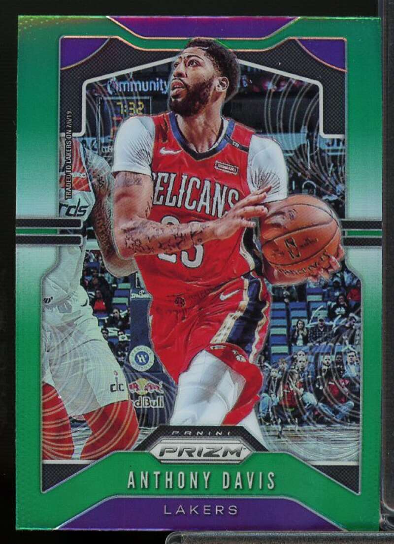 Anthony Davis Card 2019-20 Panini Prizm Prizms Green #222  Image 1