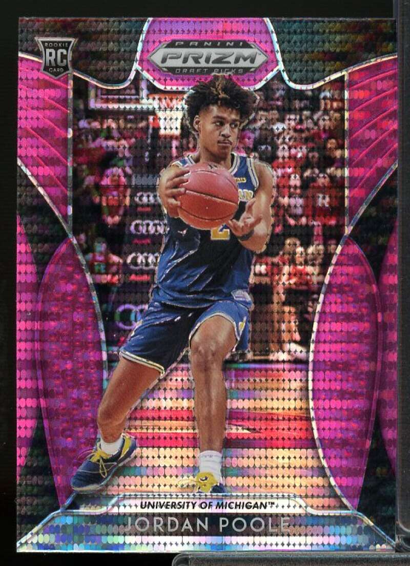 Jordan Poole Rookie 2019-20 Panini Prizm Draft Picks Prizms Pink Pulsar #92  Image 1