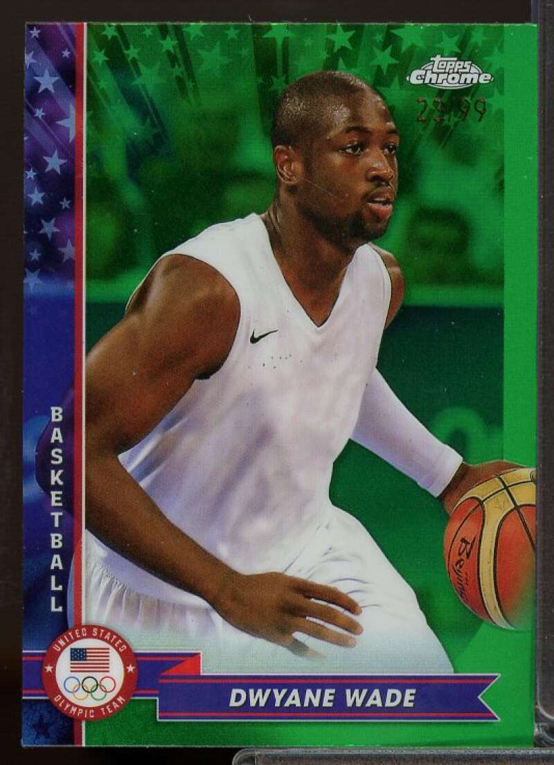 Dwyane Wade 2024 Topps Chrome U.S. Olympic Paralympic Hopefuls Green Ref #84  Image 1