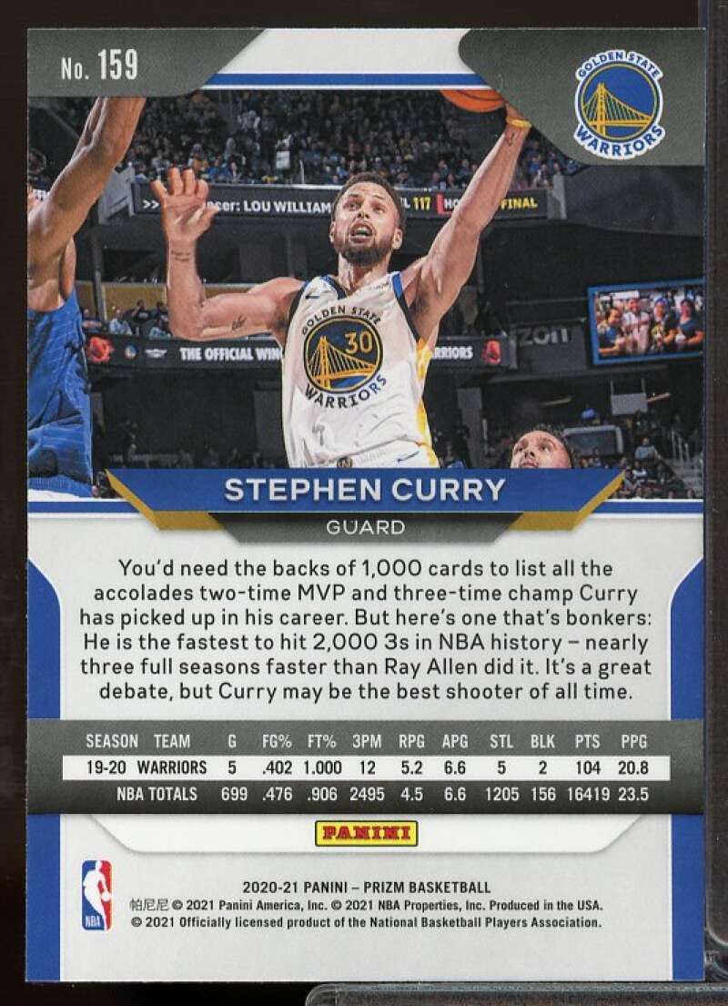 Stephen CuRookiey Card 2020-21 Panini Prizm #159  Image 2