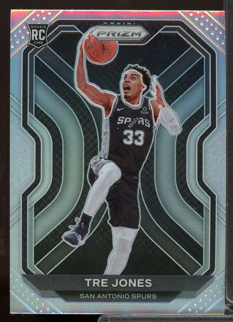 Tre Jones Rookie Card 2020-21 Panini Prizm Prizms Silver #291  Image 1