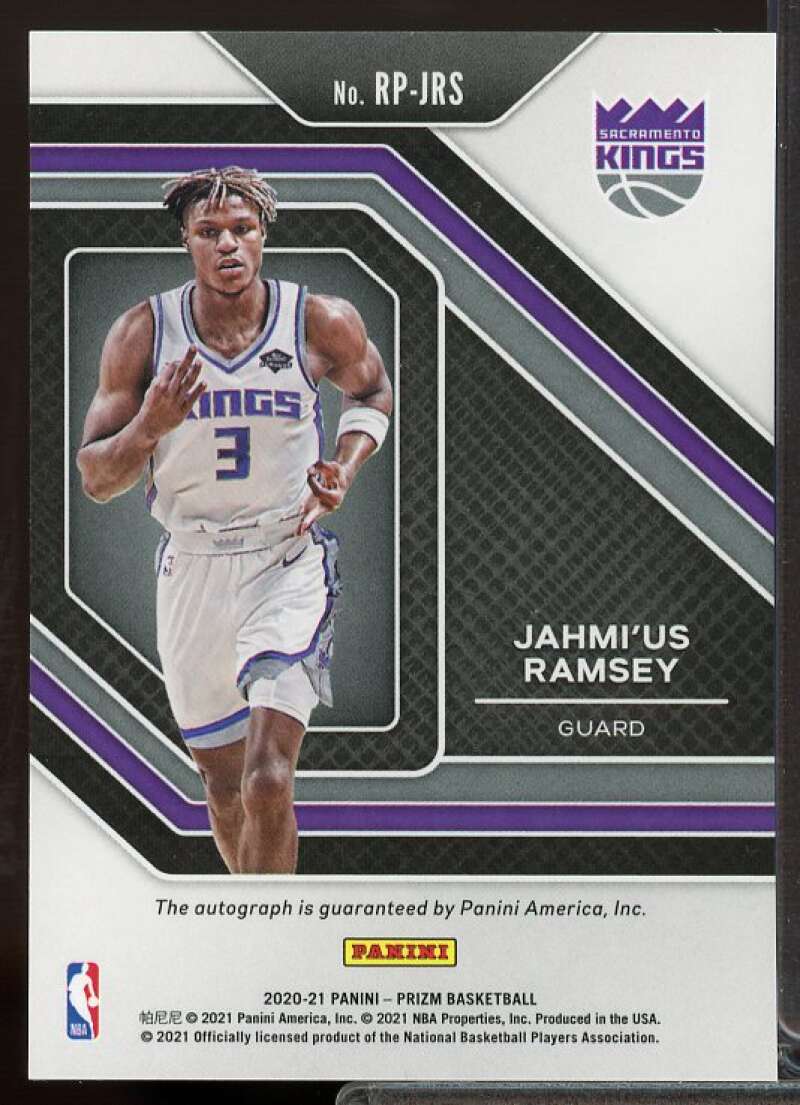 Jahmi'us Ramsey Card 2020-21 Panini Prizm Rookie Penmanship #9  Image 2