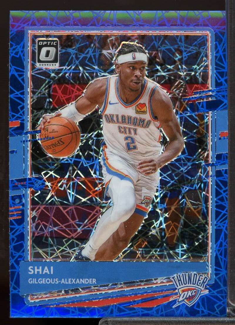 Shai Gilgeous-Alexander Card 2020-21 Donruss Optic Blue Velocity #143  Image 1