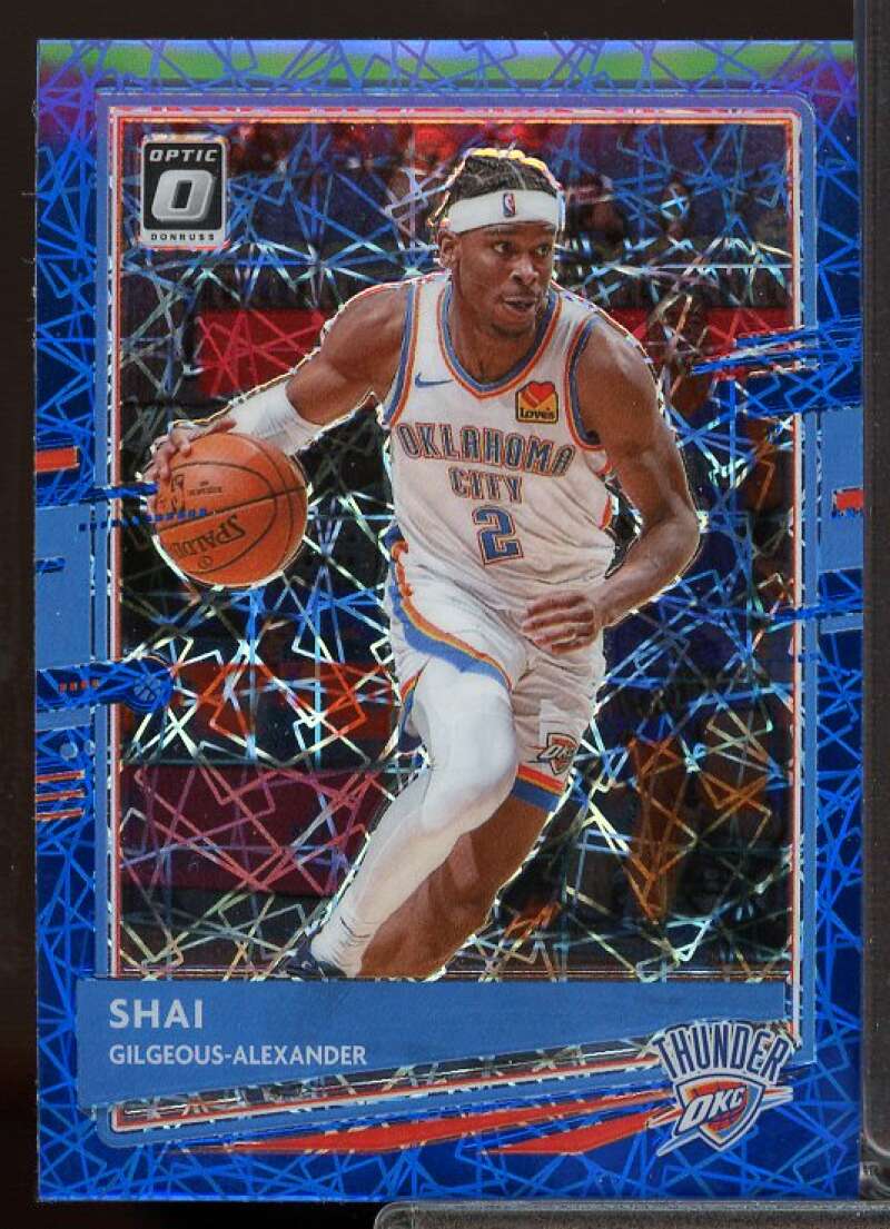 Shai Gilgeous-Alexander Card 2020-21 Donruss Optic Blue Velocity #143  Image 1