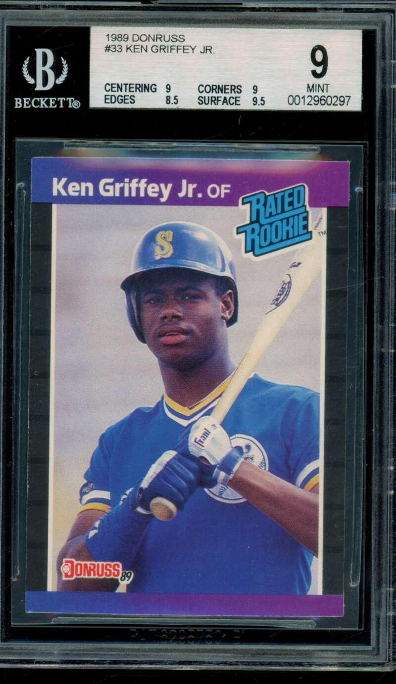 Ken Griffey Jr. Rookie Card 1989 Donruss #33 BGS 9 Image 1