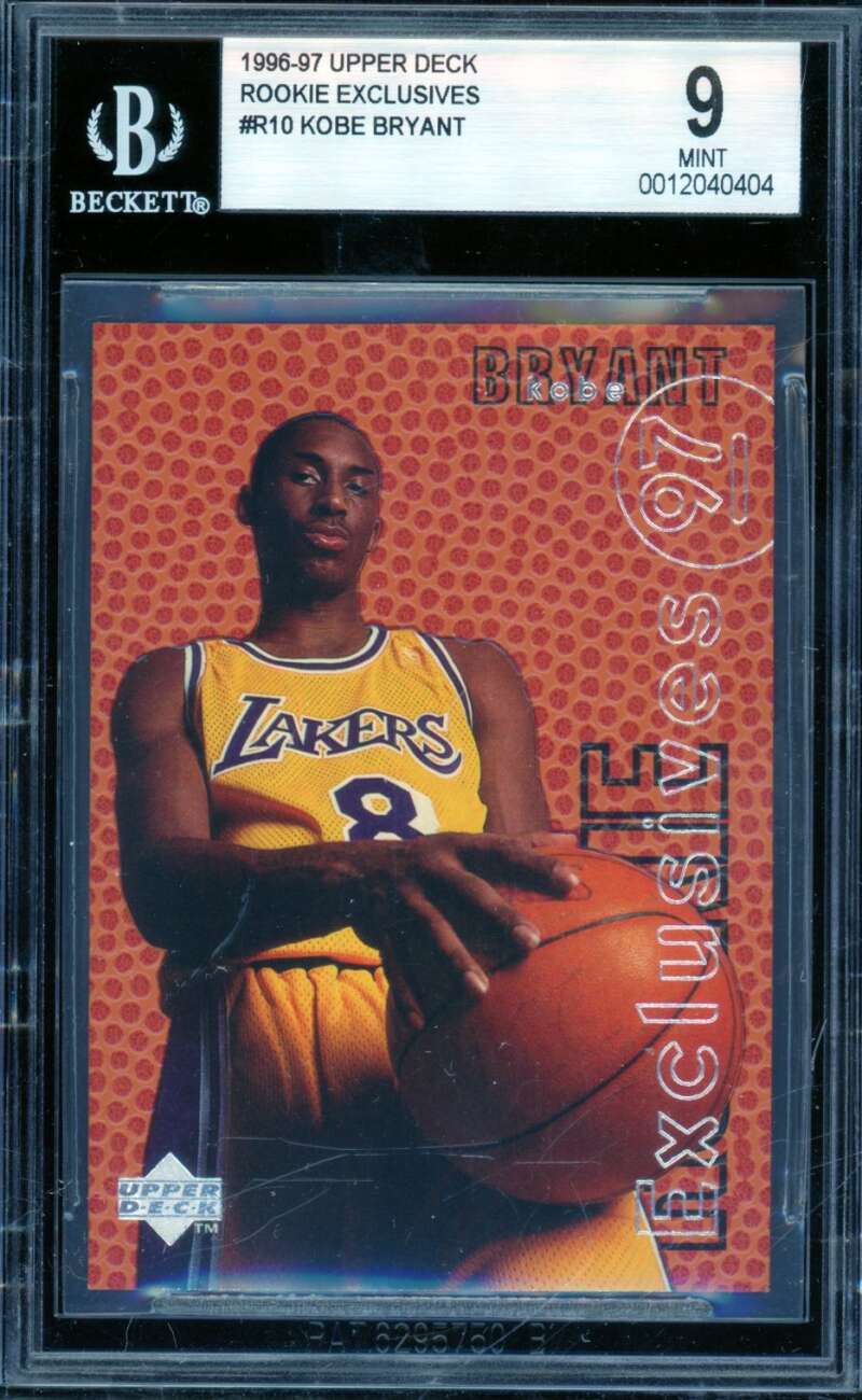 Kobe Bryant Rookie Card 1996-97 Upper Deck Rookie Exclusives #R10 BGS 9 Image 1