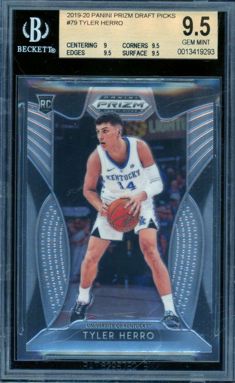 Tyler Herro Rookie Card 2019-20 Panini Prizm Draft Picks #79 BGS 9.5 Image 1