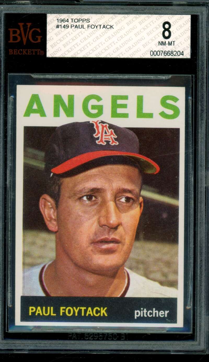 Paul Foytack Card 1964 Topps #149 BGS BVG 8 Image 1