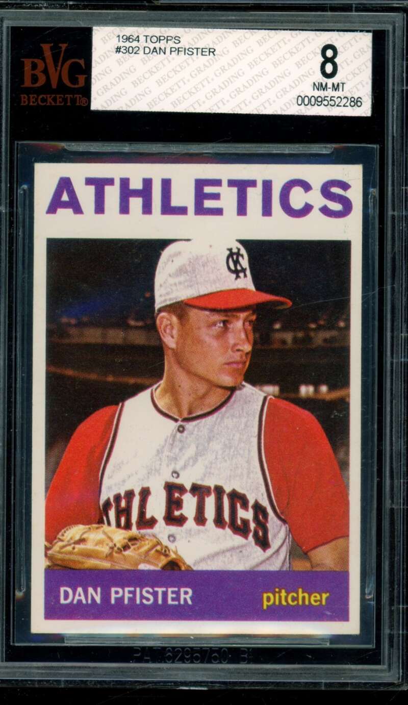 Dan Pfister Card 1964 Topps #302 BGS BVG 8 Image 1