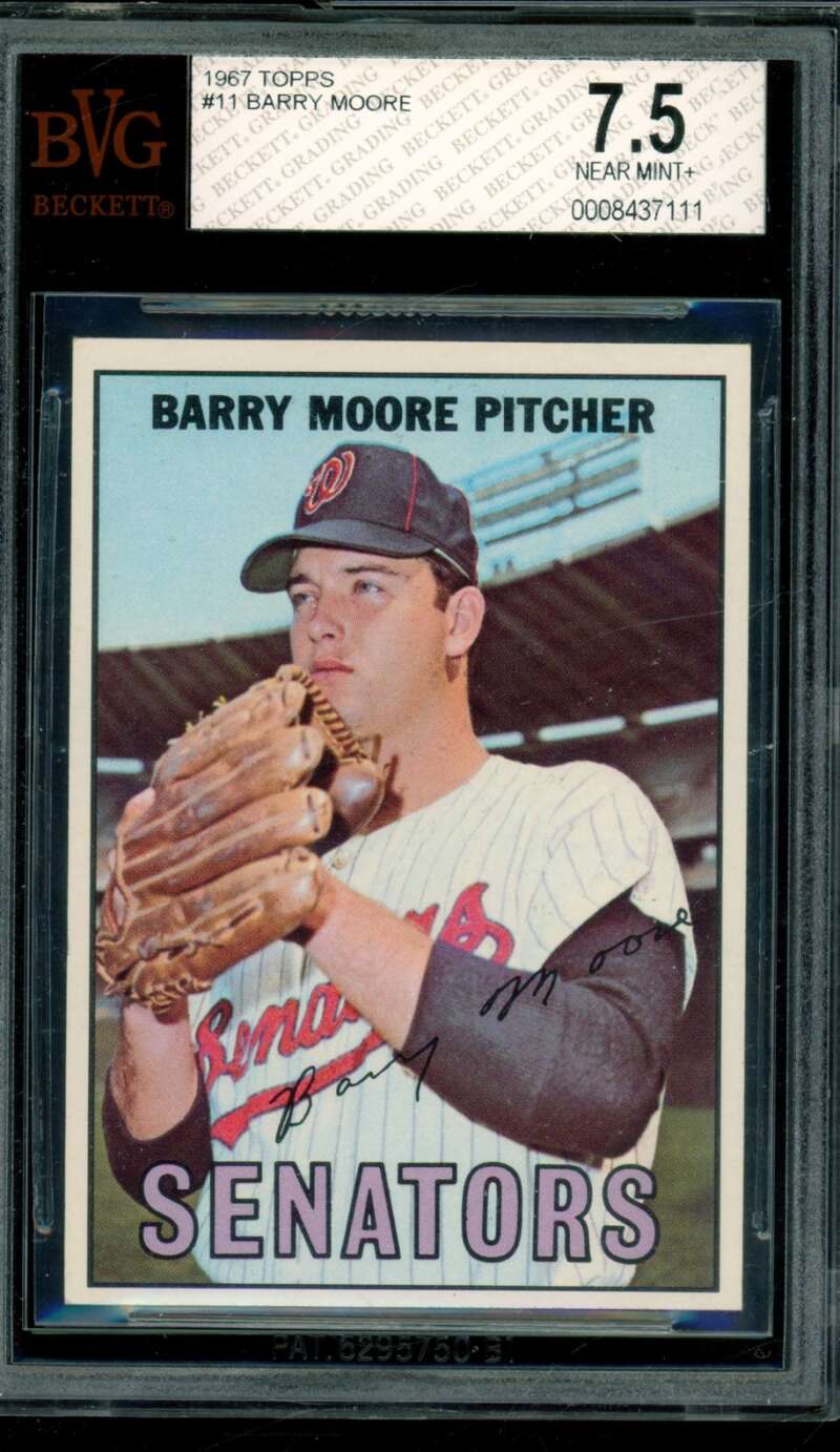 Barry Moore Card 1967 Topps #11 BGS BVG 5 Image 1