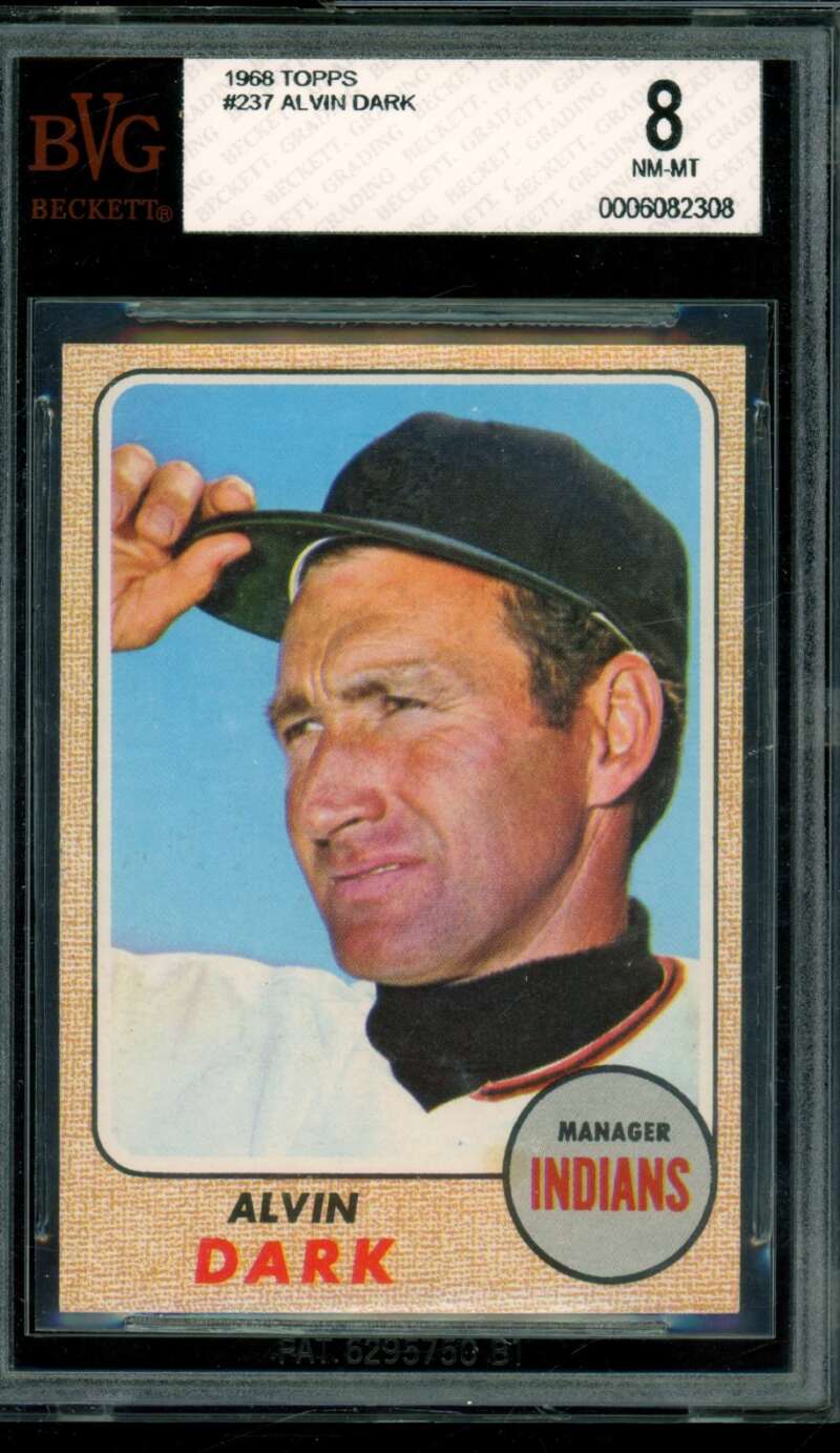 Alvin Dark Card 1968 Topps #237 BGS BVG 8 Image 1