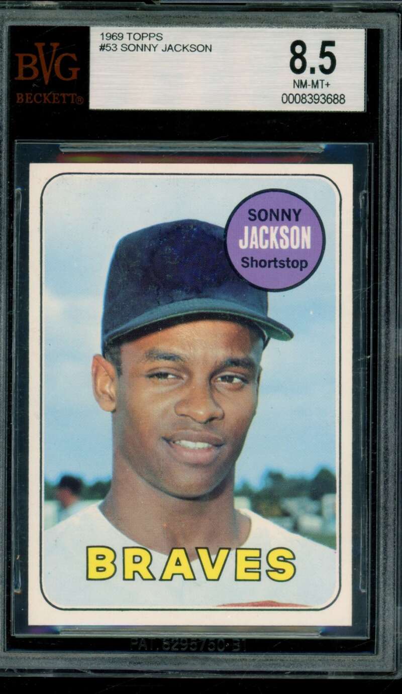 Sonny Jackson Card 1969 Topps #53 BGS BVG 8.5 Image 1