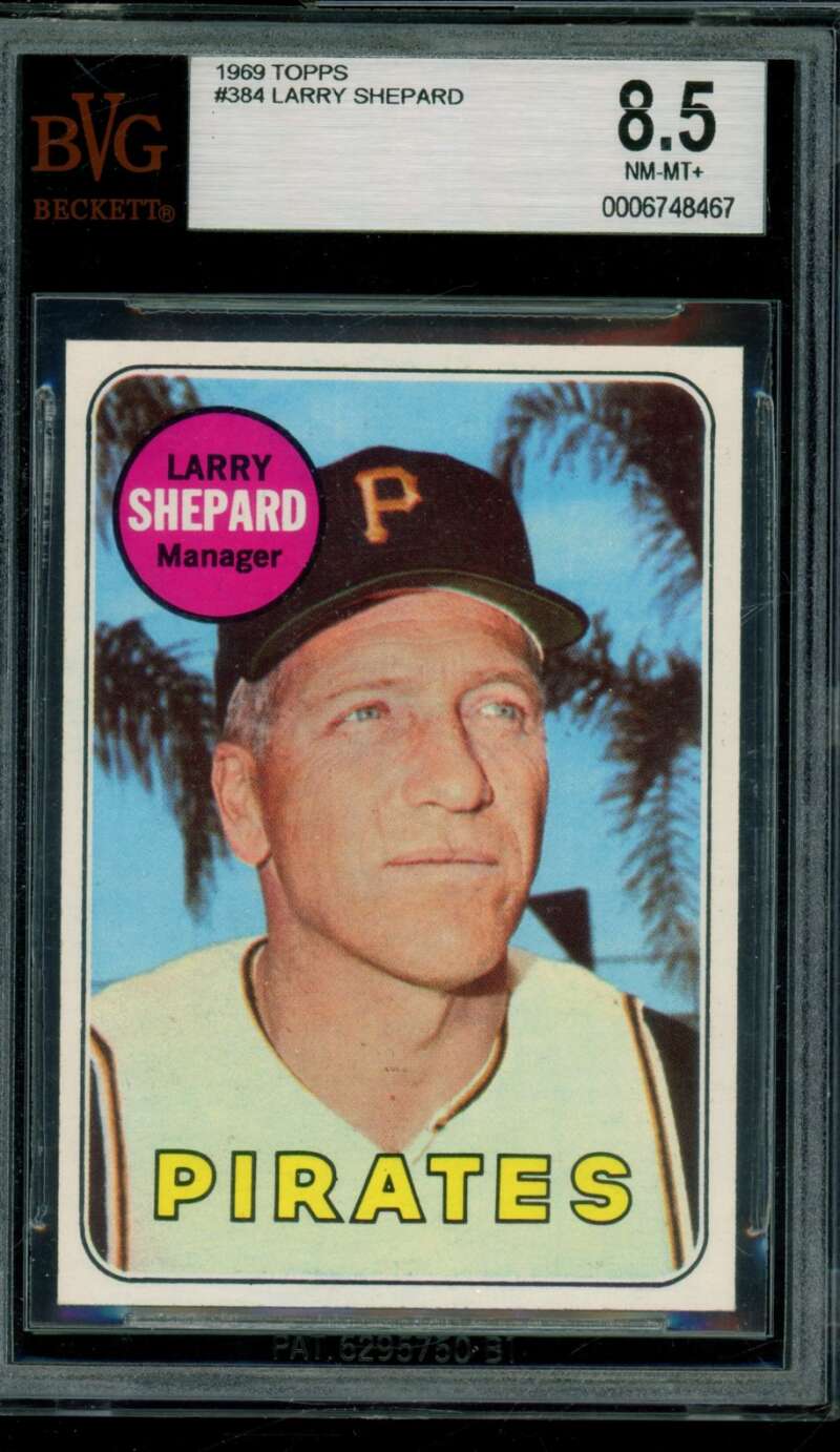 Larry Shepard Card 1969 Topps #384 BGS BVG 8.5 Image 1
