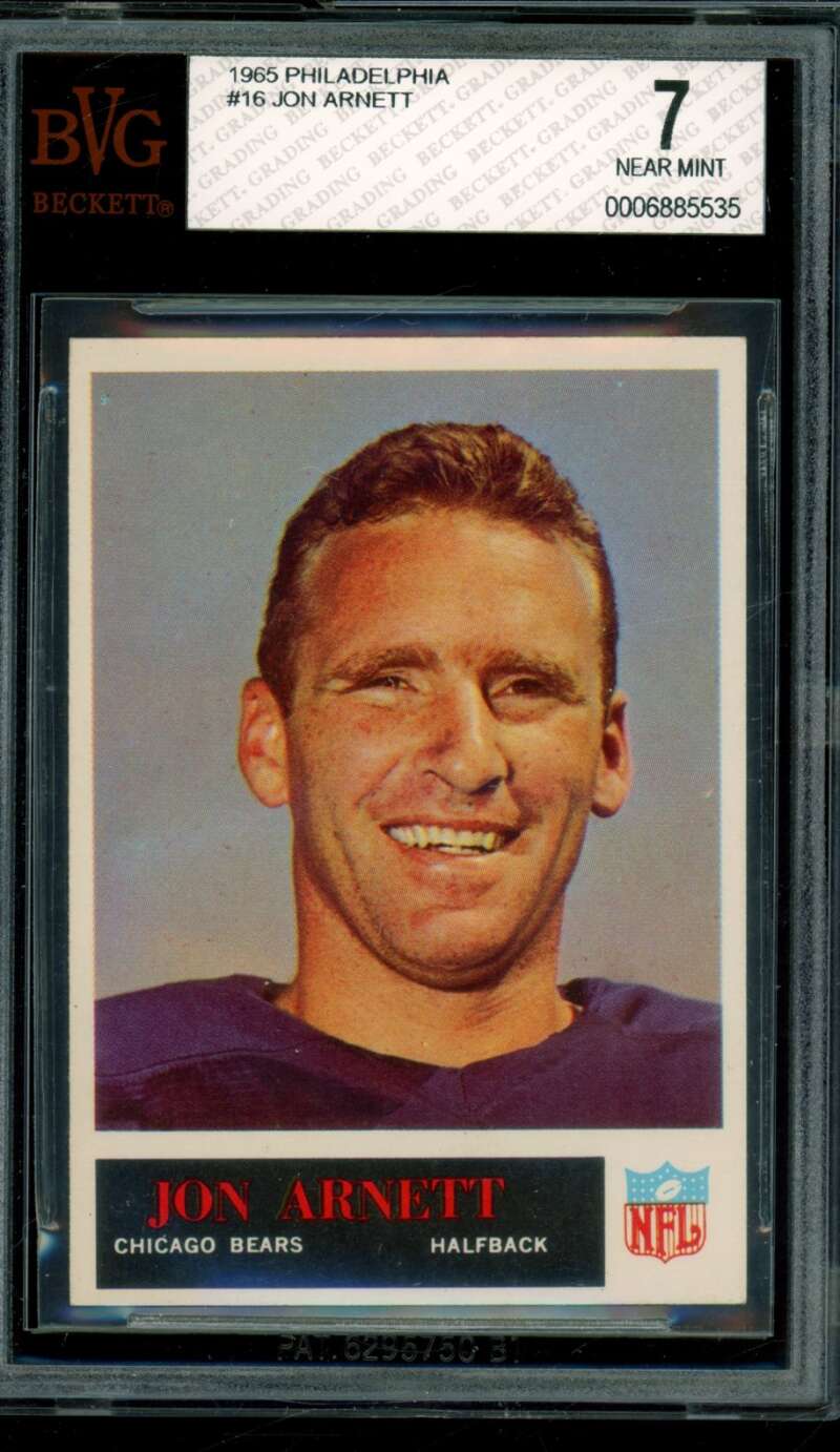 Jon Arnett Card 1965 Philadelphia #16 BGS BVG 7 Image 1