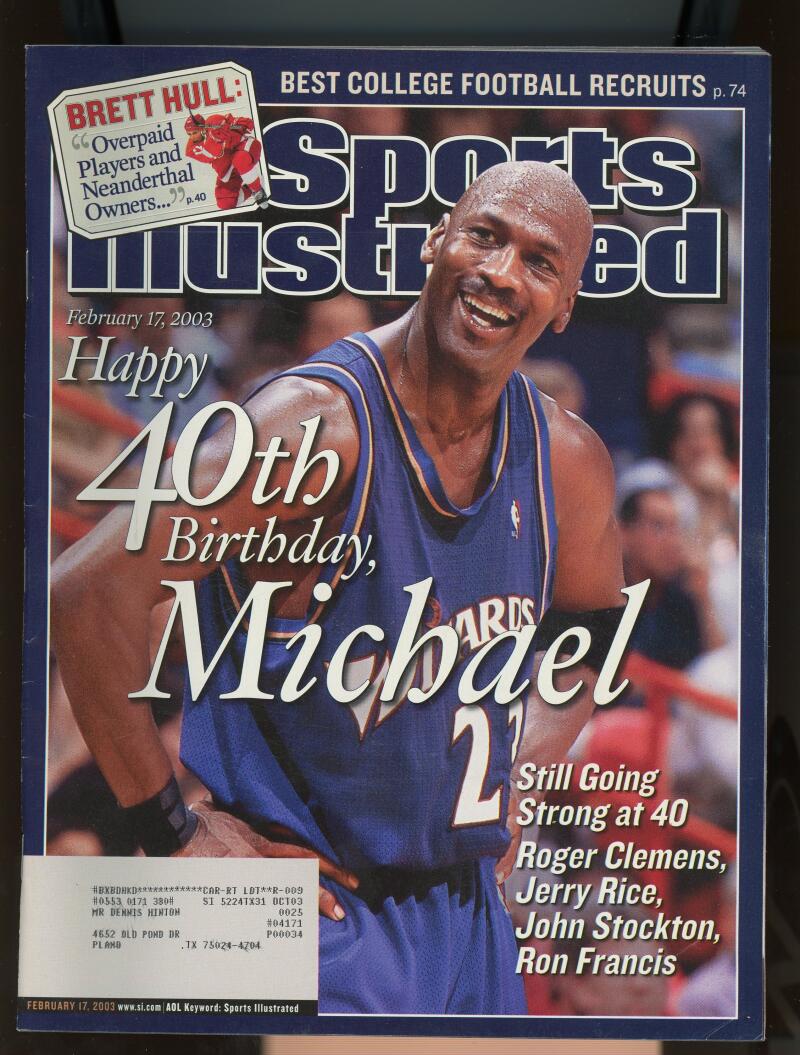 Sports Illustrated Magazine February 17 2003 Michael Jordan 40 MLB Image 1