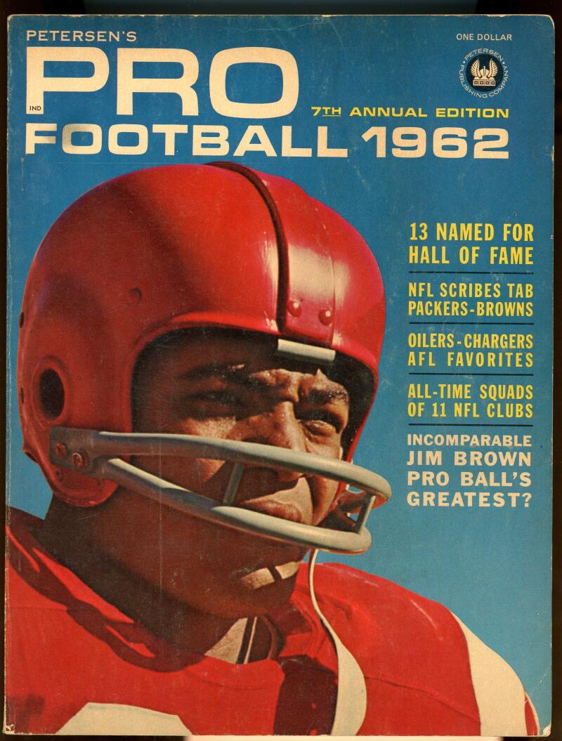 1962 Petersen's Pro Football Annual Magazine 7th Annual Edition Jim Brown Image 1