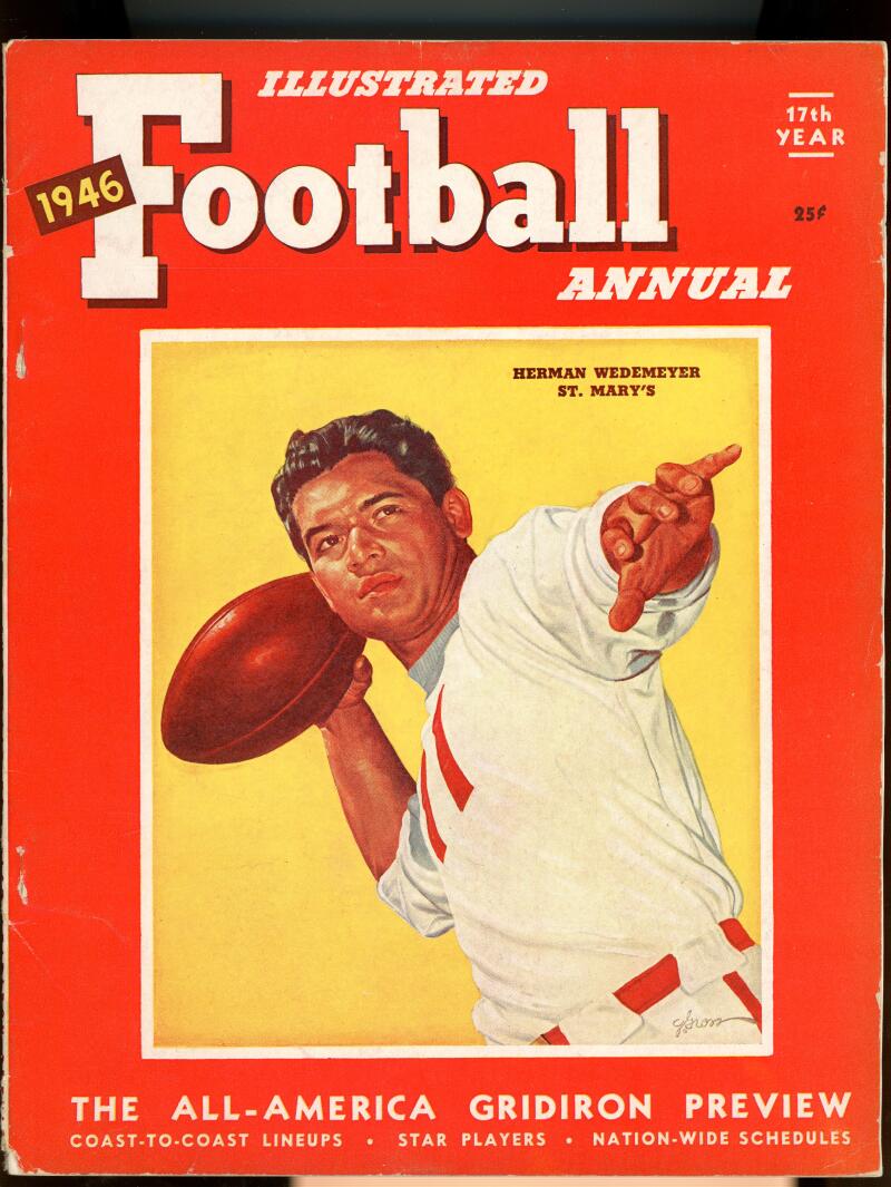 1946 Football Illustrated Annual 17th Year Magazine Herman Wedemeyer Image 1
