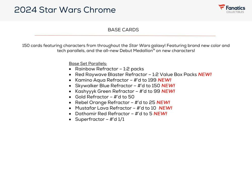 2024 Star Wars Chrome 8-Pack Blaster Box Image 3