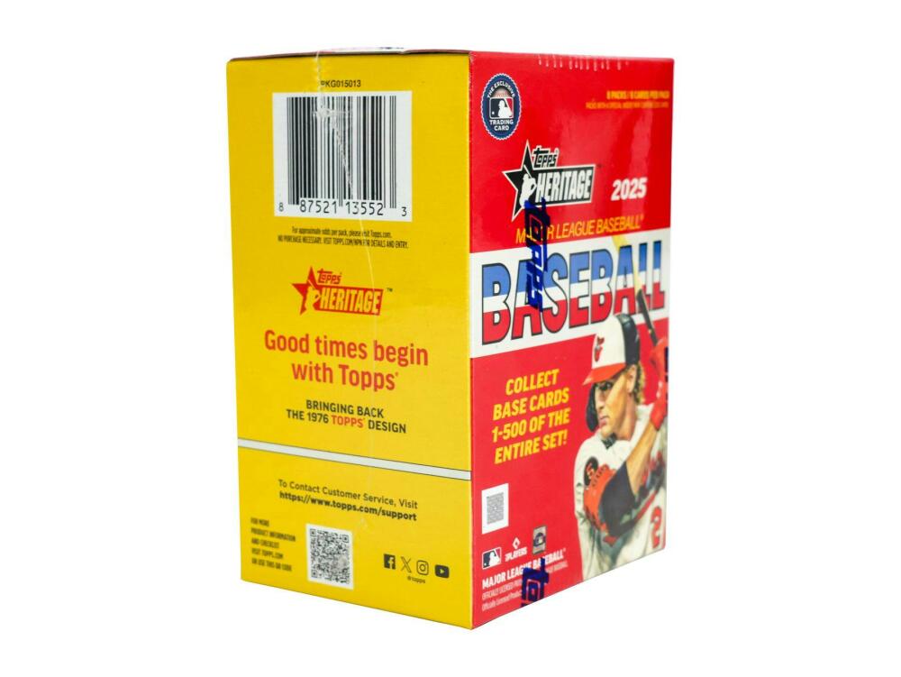 2025 Topps Heritage Baseball 8-Pack Blaster Box Image 2