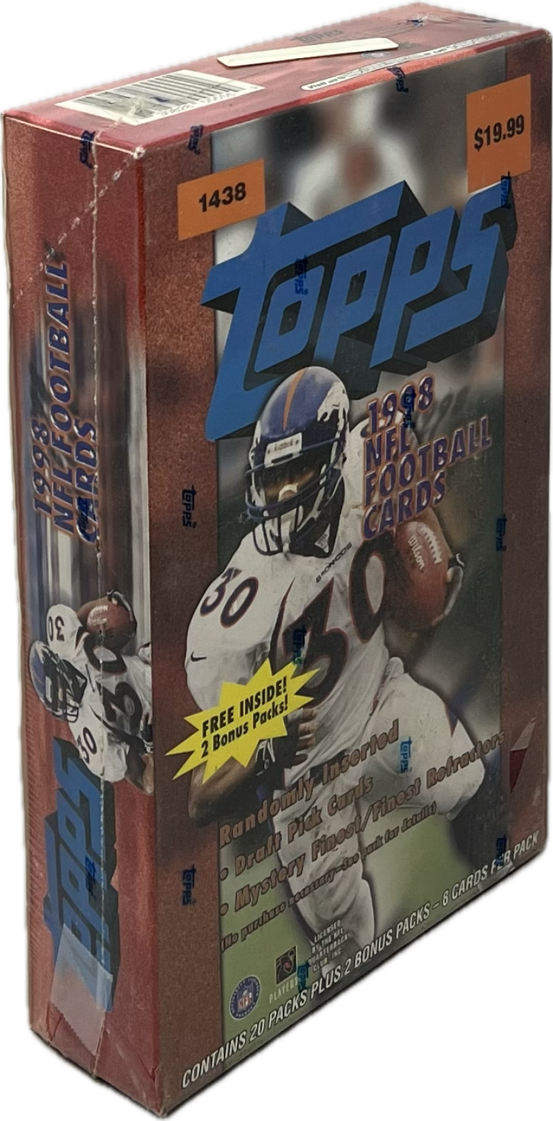 1998 Topps Football 22-Pack Retail Box Image 1