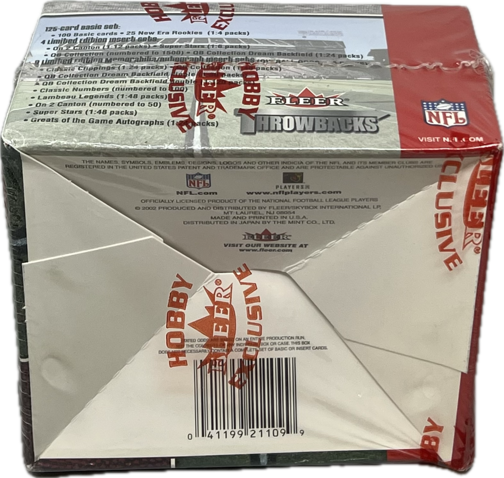 2002 Fleer Throwbacks Football Hobby Box Image 2