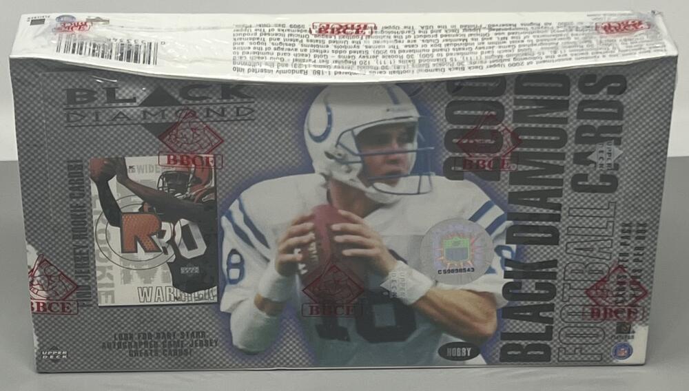 2000 Upper Deck Black Diamond Football Hobby Box Tom Brady RC Year BBCE Image 1